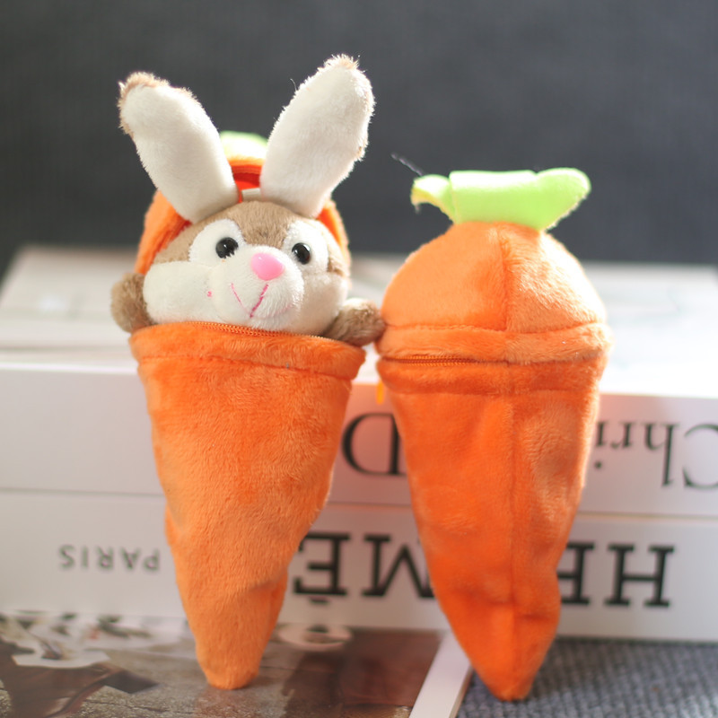 Personalized Soft Bunny Rabbit Carrot Plush Toy - Easter Basket Stuffer for Kids