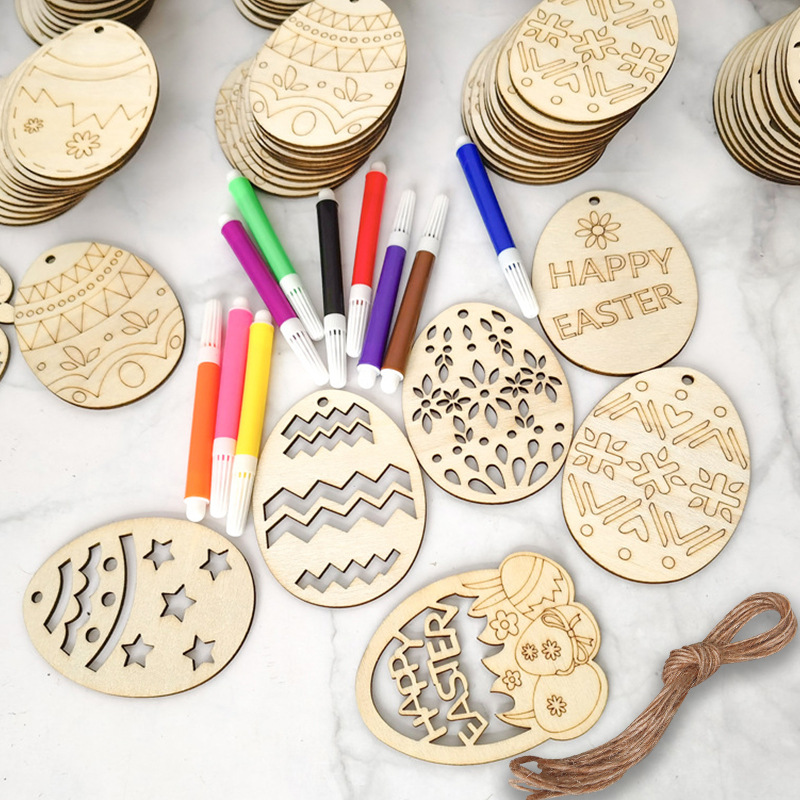 DIY Ostereier &amp; Hasen Bastelset aus Holz – Lustiges &amp; kreatives Ostergeschenk für Kinder