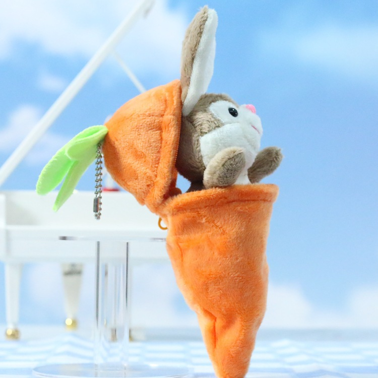 Personalized Soft Bunny Rabbit Carrot Plush Toy - Easter Basket Stuffer for Kids