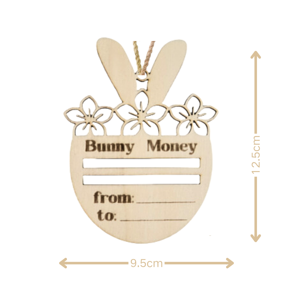 Easter Wooden Bunny Wooden Wallet cHang Tag Creative Gift for the Holiday