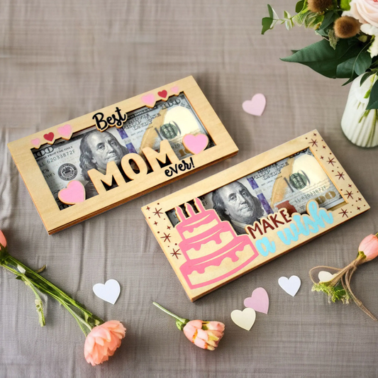 Wooden Envelope Money Wallet - Perfect Gift for Mother's Day & Father's Day