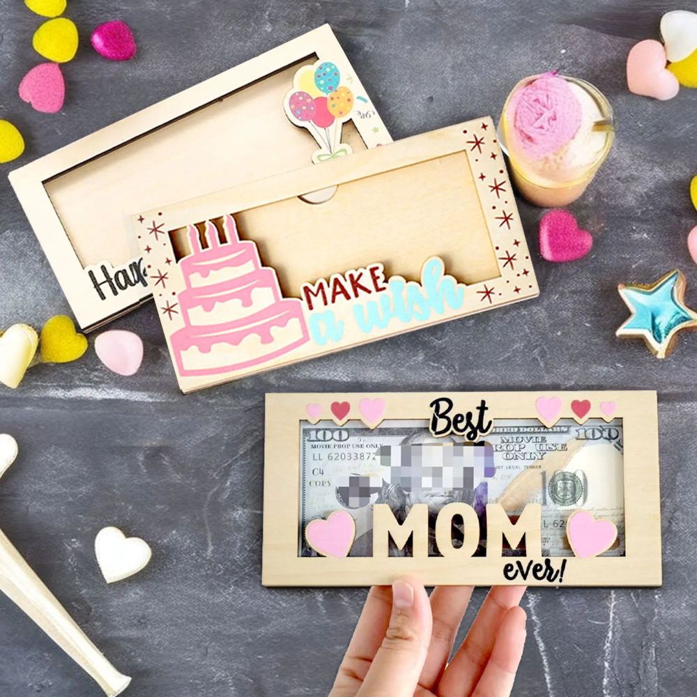 Wooden Envelope Money Wallet - Perfect Gift for Mother's Day & Father's Day