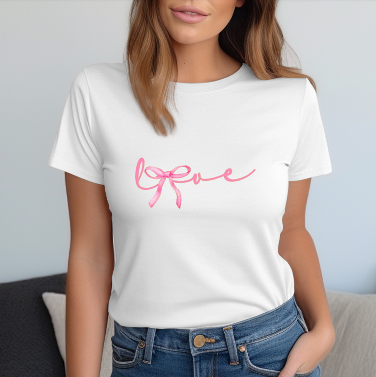 Coquette Bow Valentine’s Day Gift Love Sublimation Unisex T-Shirt