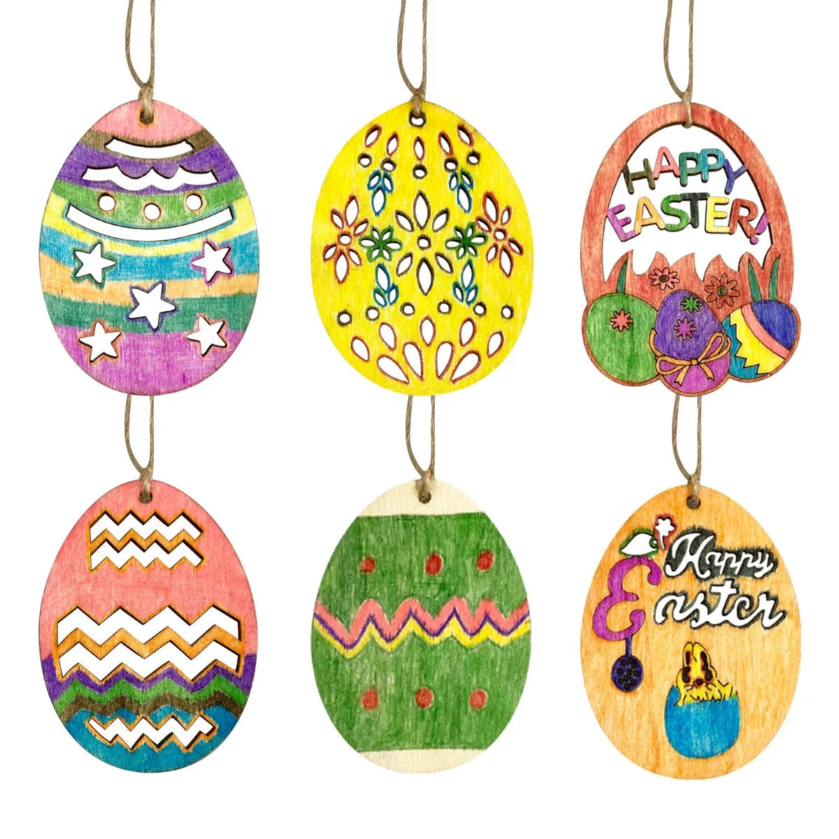 DIY Easter Wooden Eggs & Bunny Craft Set – Fun & Creative Easter Gift for Kids