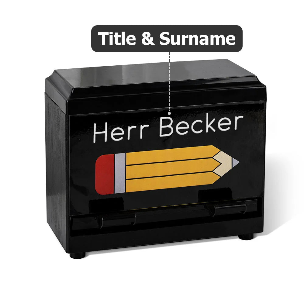 Personalized Pencil Dispenser with Name Pencil Cases Appreciation, Home School Gifts, Gift for Teacher