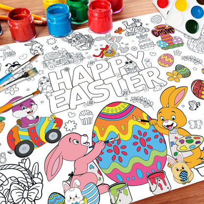 Easter Graffiti Poster Coloring Paper Tablecloth – Fun Activity for Kids! 🐣🎨