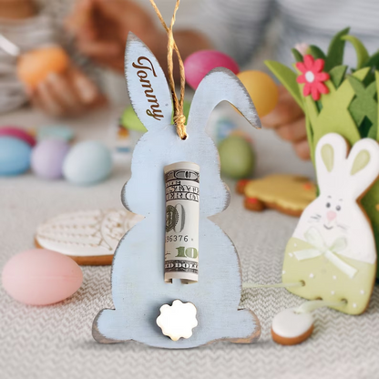 Easter Carrot & Bunny Wooden Wallet - Perfect Holiday Gift