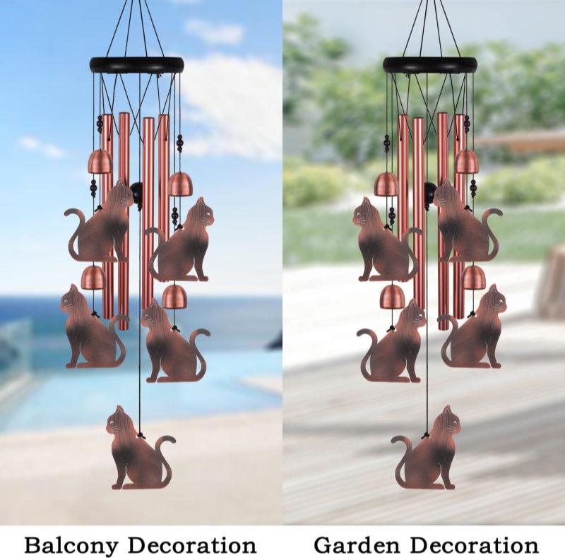 Carillon éolien en fer commémoratif pour animaux de compagnie – Cadeau décoratif pour les amoureux des chats et des chiens