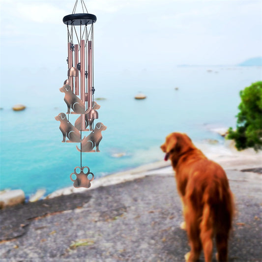 Pet Memorial Iron Art Wind Chime – Decorative Gift for Cat & Dog Lovers