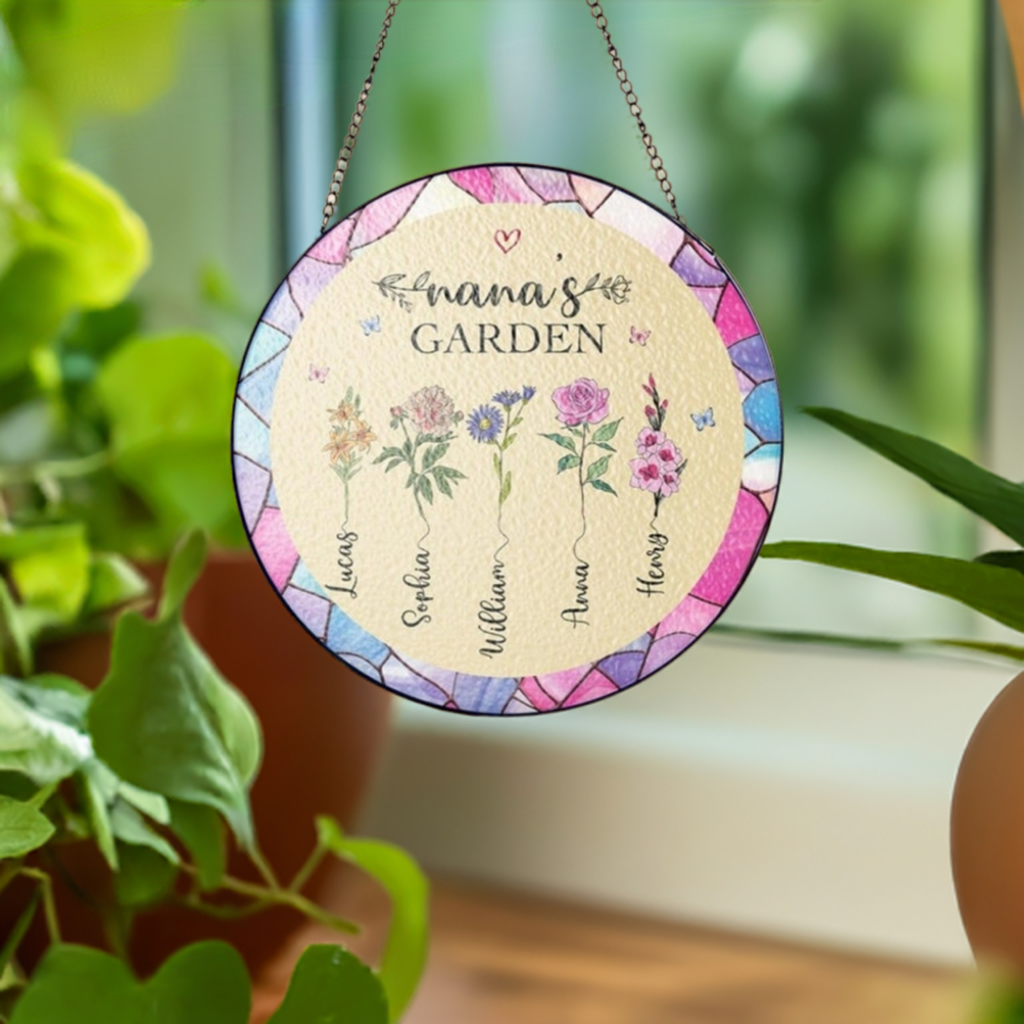 Birthmonth Flower Wooden Hang Tag - Holiday & Festive Decor