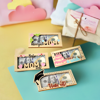 Wooden Envelope Money Wallet - Perfect Gift for Mother's Day & Father's Day