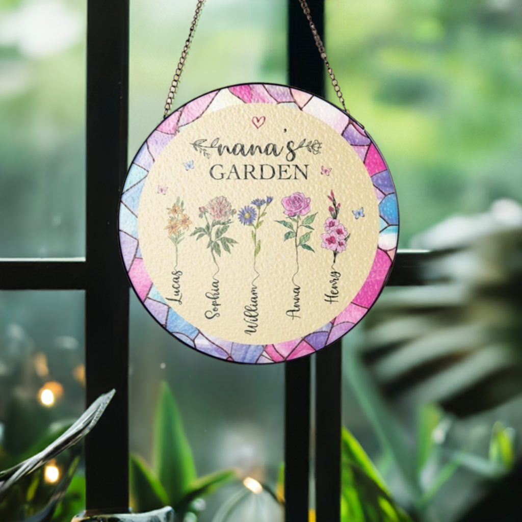 Birthmonth Flower Wooden Hang Tag - Holiday & Festive Decor