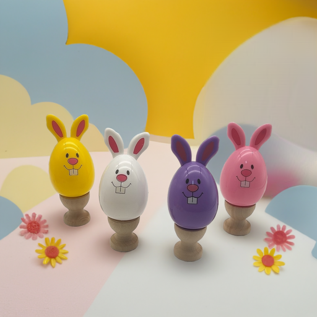 Œuf de Pâques en plastique en forme de lapin pour enfants – Œuf surprise amusant et coloré qui s’ouvre 🐰🎁