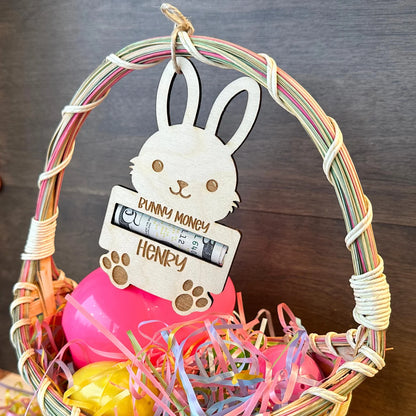 Easter Money Holder Personalized Easter Tag Bunny Money Easter Basket Stuffer for Teens Money Holder for Easter Gift for Teens Bunny Bucks