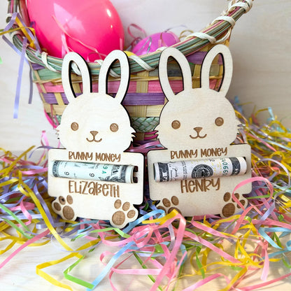 Easter Money Holder Personalized Easter Tag Bunny Money Easter Basket Stuffer for Teens Money Holder for Easter Gift for Teens Bunny Bucks