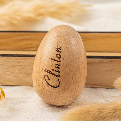 Personalized Wooden Easter Egg – Laser Engraved Easter Gift for Kids 🐣🎁