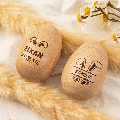 Personalized Wooden Easter Egg – Laser Engraved Easter Gift for Kids 🐣🎁