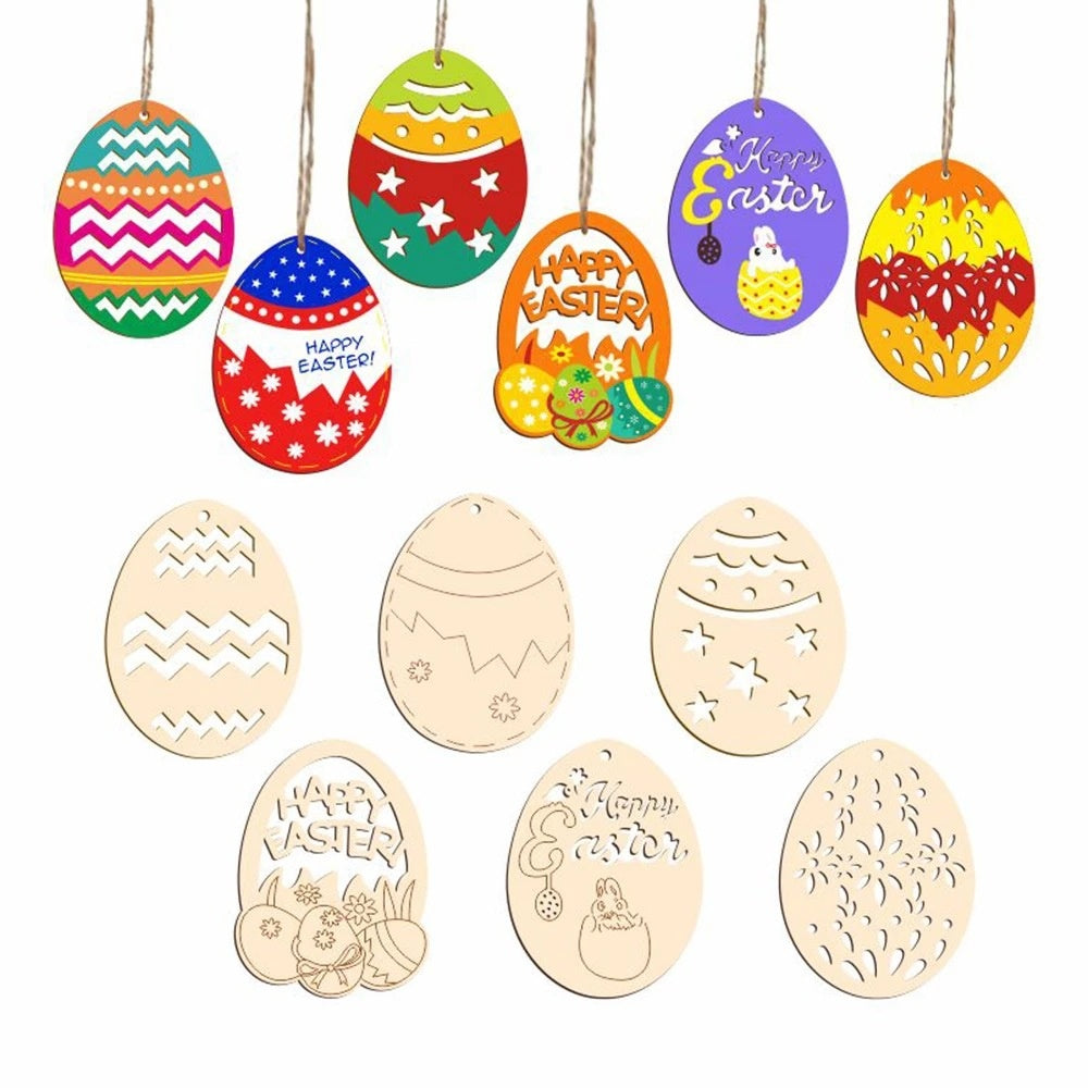 DIY Easter Wooden Eggs & Bunny Craft Set – Fun & Creative Easter Gift for Kids