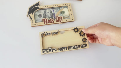 Wooden Envelope Money Wallet - Perfect Gift for Mother's Day & Father's Day