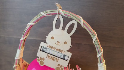 Easter Money Holder Personalized Easter Tag Bunny Money Easter Basket Stuffer for Teens Money Holder for Easter Gift for Teens Bunny Bucks