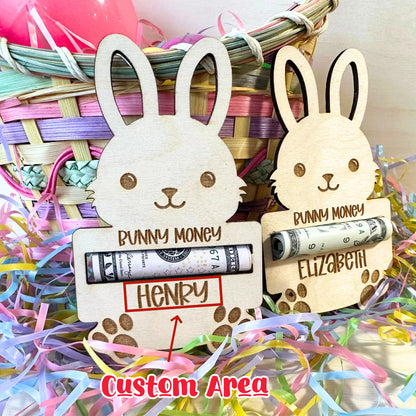 Easter Money Holder Personalized Easter Tag Bunny Money Easter Basket Stuffer for Teens Money Holder for Easter Gift for Teens Bunny Bucks