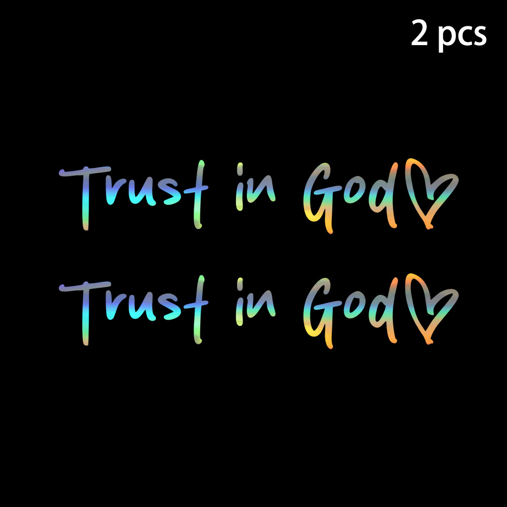 Trust in God Decal, Rear View Mirror Decal, Faith Car Mirror Decal, Bible Verse Christian Gift, Church Teacher Gift, Christian Decal