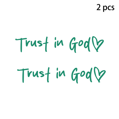 Trust in God Decal, Rear View Mirror Decal, Faith Car Mirror Decal, Bible Verse Christian Gift, Church Teacher Gift, Christian Decal