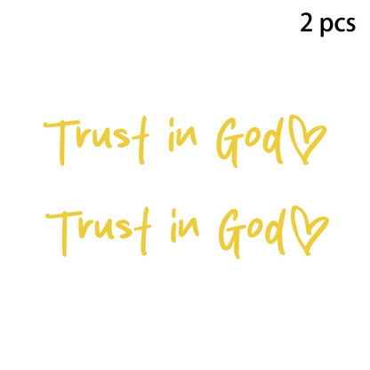 Trust in God Decal, Rear View Mirror Decal, Faith Car Mirror Decal, Bible Verse Christian Gift, Church Teacher Gift, Christian Decal