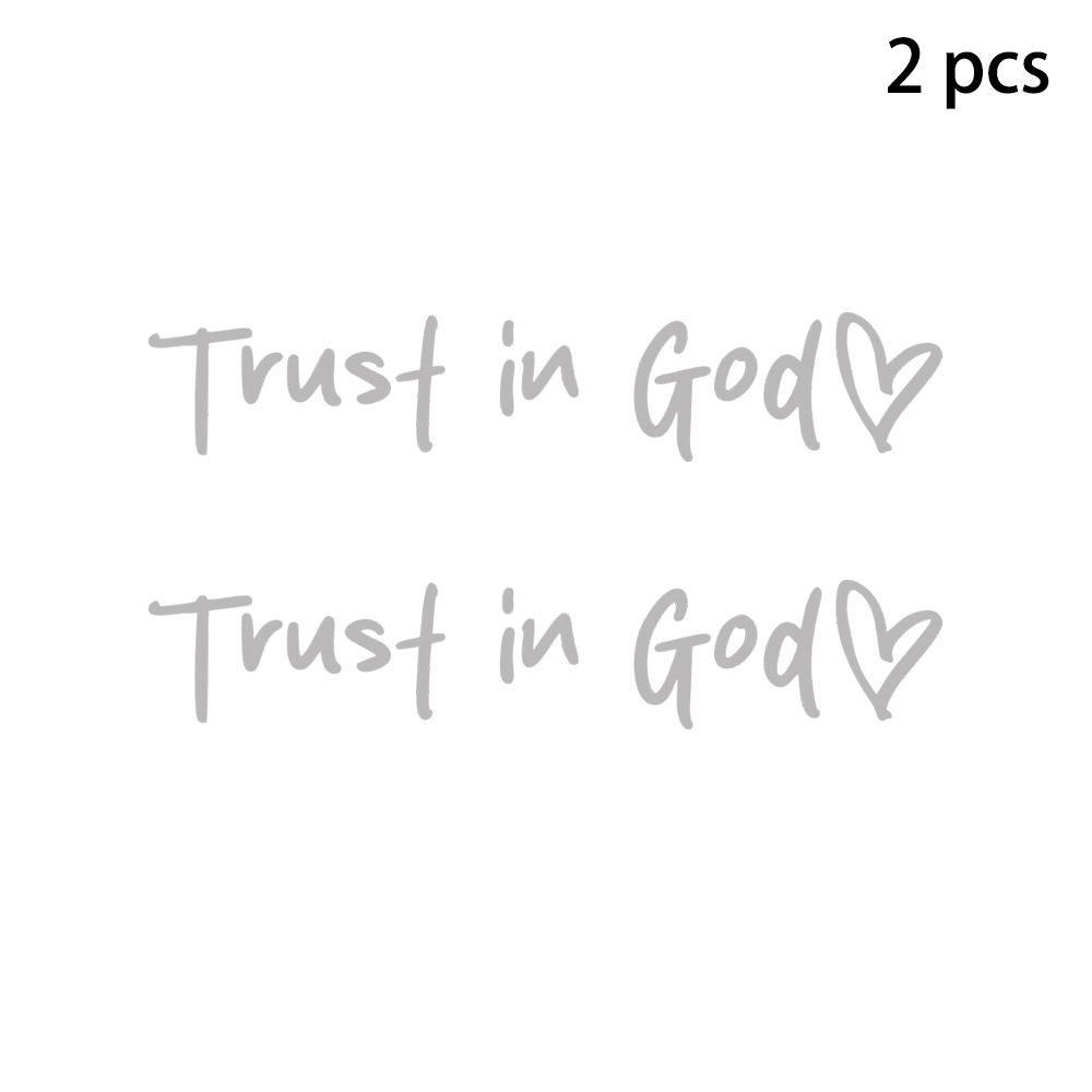 Trust in God Decal, Rear View Mirror Decal, Faith Car Mirror Decal, Bible Verse Christian Gift, Church Teacher Gift, Christian Decal