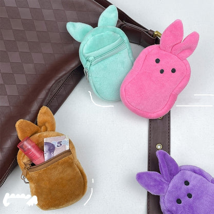 Easter Bunny Plush Coin Purse - Adorable Kids' Gift & Backpack Charm