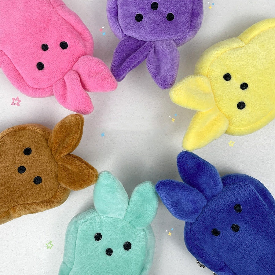 Easter Bunny Plush Coin Purse - Adorable Kids' Gift & Backpack Charm