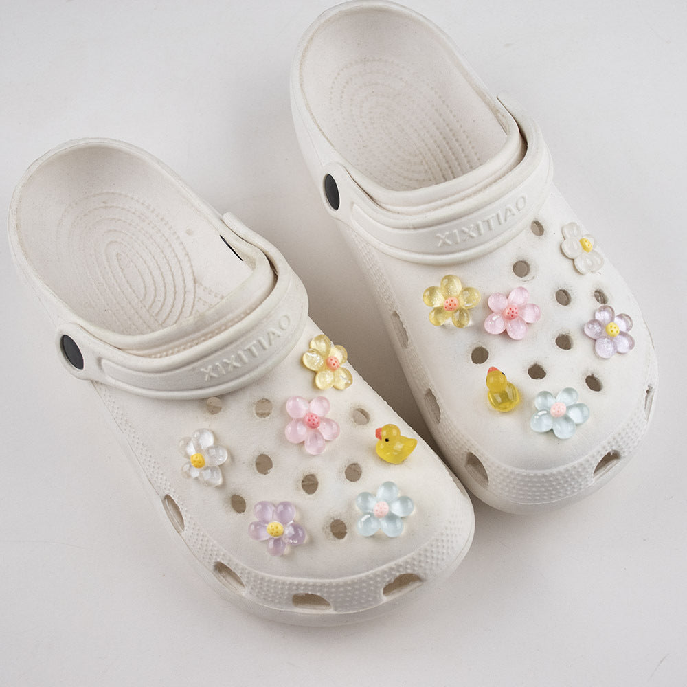 DIY Resin Flower Charms for Clogs – Detachable Shoe Accessories for Festive Gifts