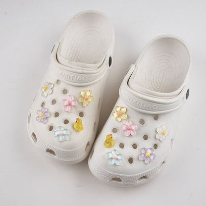 DIY Resin Flower Charms for Clogs – Detachable Shoe Accessories for Festive Gifts