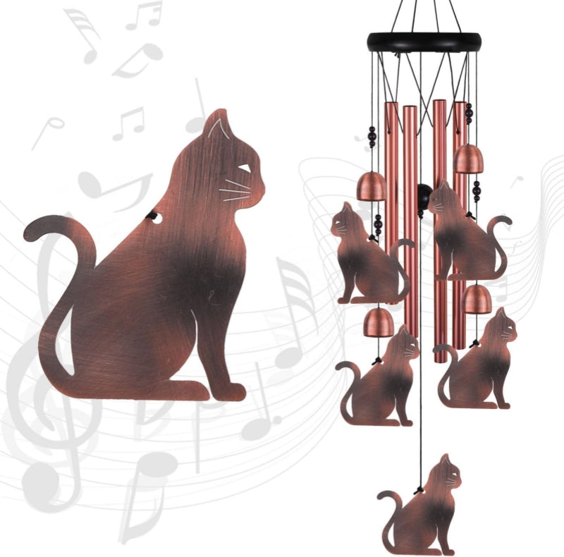 Pet Memorial Iron Art Wind Chime – Decorative Gift for Cat & Dog Lovers